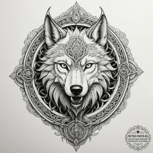 Fenrir breaking his chains, concept art for t... - эскиз тату (№1755084105_0, 13.08.2025 11:21) — tattoo-photo.ru