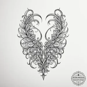 Tattoo sketch a small, subtle symbol on the r... - эскиз тату (№1755091246_0, 13.08.2025 13:20) — tattoo-photo.ru