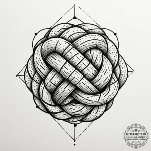 Tattoo design a continuous line forming a com... - эскиз тату (№1755091837_0, 13.08.2025 13:30) — tattoo-photo.ru