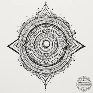 Tattoo sketch a stylized "ping" symbol expand... - эскиз тату (№1755094397_0, 13.08.2025 14:13) — tattoo-photo.ru