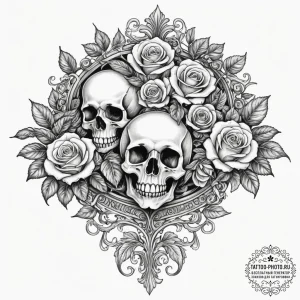A detailed shot of ornate ironwork on a balco... - эскиз тату (№1755095386_0, 13.08.2025 14:29) — tattoo-photo.ru