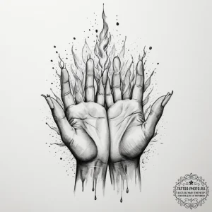 Tattoo sketch a magical healing spell effect... - эскиз тату (№1755095778_0, 13.08.2025 14:36) — tattoo-photo.ru