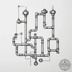 Tattoo design a classic platformer level layo... - эскиз тату (№1755098348_0, 13.08.2025 15:19) — tattoo-photo.ru