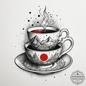 Tattoo sketch a teabag on one partner, a teac... - эскиз тату (№1755099544_0, 13.08.2025 15:39) — tattoo-photo.ru