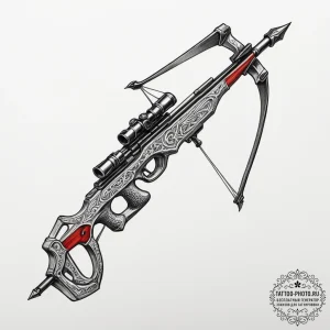 Tattoo design a detailed medieval crossbow, r... - эскиз тату (№1755099740_0, 13.08.2025 15:42) — tattoo-photo.ru
