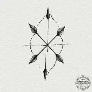 Tattoo design a pair of simple arrows, pointi... - эскиз тату (№1755101762_0, 13.08.2025 16:16) — tattoo-photo.ru