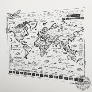 A busy airport departures board with destinat... - эскиз тату (№1755103539_0, 13.08.2025 16:45) — tattoo-photo.ru