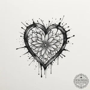 Love, concept art for tattoo, black outline o... - эскиз тату (№1755104126_0, 13.08.2025 16:55) — tattoo-photo.ru