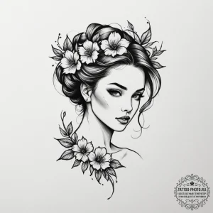 Tattoo design a dark, shadowy silhouette with... - эскиз тату (№1755106284_0, 13.08.2025 17:31) — tattoo-photo.ru