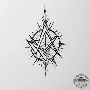 84. tattoo design: a minimalist "krada" rune,... - эскиз тату (№1755109845_0, 13.08.2025 18:30) — tattoo-photo.ru