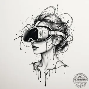 Tattoo sketch an abstract representation of v... - эскиз тату (№1755110454_0, 13.08.2025 18:40) — tattoo-photo.ru
