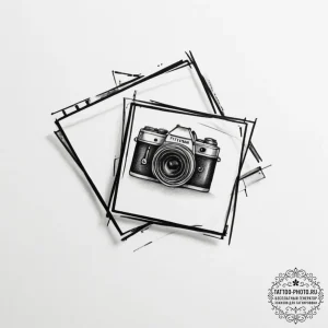 Tattoo sketch a tiny film strip with two sign... - эскиз тату (№1755113016_0, 13.08.2025 19:23) — tattoo-photo.ru