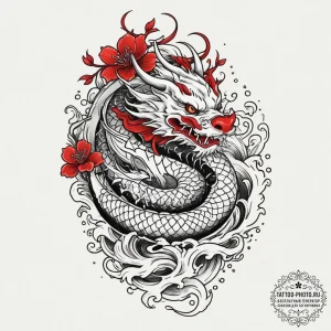 Pacific, artistic tattoo sketch, irezumi japa... - эскиз тату (№1755114408_0, 13.08.2025 19:46) — tattoo-photo.ru