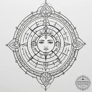 Tattoo sketch the zodiac's element subtly rep... - эскиз тату (№1755117806_0, 13.08.2025 20:43) — tattoo-photo.ru