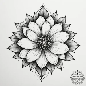 Tattoo design a fine line pattern of falling... - эскиз тату (№1755118603_0, 13.08.2025 20:56) — tattoo-photo.ru