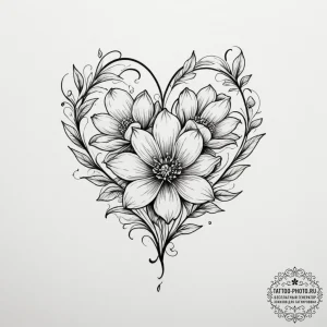 Tattoo sketch a flower whose petals are subtl... - эскиз тату (№1755122406_0, 13.08.2025 22:00) — tattoo-photo.ru
