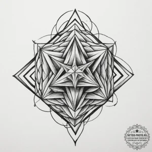 Metatron's cube, tattoo sketch design, soft w... - эскиз тату (№1755131253_0, 14.08.2025 00:27) — tattoo-photo.ru
