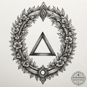 133. tattoo sketch: "klad" rune as a keyhole... - эскиз тату (№1755132052_0, 14.08.2025 00:40) — tattoo-photo.ru