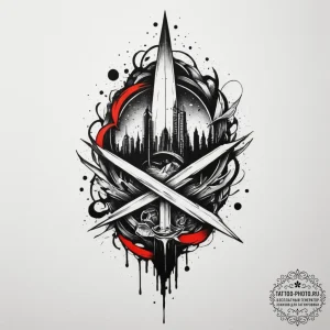 Tattoo design a single, unwavering light in a... - эскиз тату (№1755132661_0, 14.08.2025 00:51) — tattoo-photo.ru