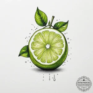 Lime - эскиз тату (№1755134065_0, 14.08.2025 01:14) — tattoo-photo.ru