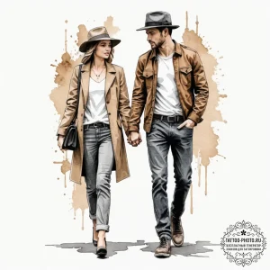 A candid street style photo of a fashionable... - эскиз тату (№1755134862_0, 14.08.2025 01:27) — tattoo-photo.ru