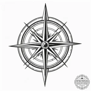 Tattoo sketch a classic 'compass rose' for gu... - эскиз тату (№1755140282_0, 14.08.2025 02:58) — tattoo-photo.ru