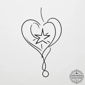 Tattoo design a tiny heart or star on the ank... - эскиз тату (№1755145305_0, 14.08.2025 04:21) — tattoo-photo.ru