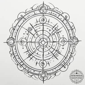 Tattoo sketch an abstract representation of t... - эскиз тату (№1755145505_0, 14.08.2025 04:25) — tattoo-photo.ru
