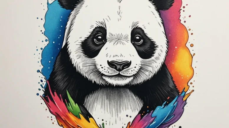 Panda, tattoo sketch design, vibrant colors,... - эскиз тату (№1755145902_0, 14.08.2025 04:31) — tattoo-photo.ru