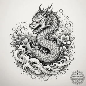 Beowulf, ink illustration for tattoo, on a cl... - эскиз тату (№1755146700_0, 14.08.2025 04:45) — tattoo-photo.ru