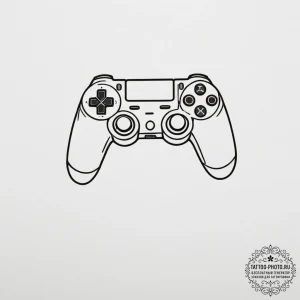 Tattoo sketch a gaming console in standby mod... - эскиз тату (№1755148679_0, 14.08.2025 05:17) — tattoo-photo.ru