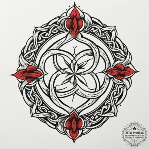 Tattoo design a symbol of unbreakable knotwor… — эскиз тату (№1755148877_0, 14.08.2025 05:21) — tattoo-photo.ru