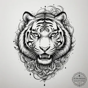 Tattoo design a traditional japanese tiger in… — эскиз тату (№1755149467_0, 14.08.2025 05:31) — tattoo-photo.ru