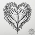 Tattoo sketch a heart shape created by the ne… — эскиз тату (№1755151044_0, 14.08.2025 05:57) — tattoo-photo.ru