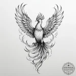 Phoenix — эскиз тату (№1755151240_0, 14.08.2025 06:00) — tattoo-photo.ru