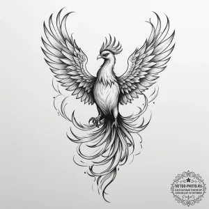 Phoenix — эскиз тату (№1755151240_0, 14.08.2025 06:00) — tattoo-photo.ru