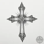 Tattoo design a small, unadorned cross or sta… — эскиз тату (№1755151436_0, 14.08.2025 06:03) — tattoo-photo.ru