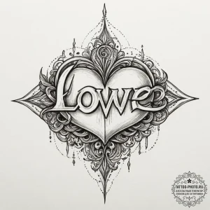 Audio waveform of a specific word (e.g., "lov... - эскиз тату (№1755154791_0, 14.08.2025 06:59) — tattoo-photo.ru