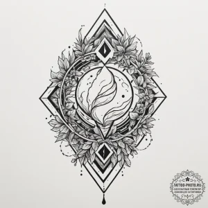 Tattoo design: a geometric representation of... - эскиз тату (№1755155387_0, 14.08.2025 07:09) — tattoo-photo.ru