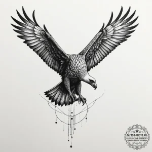 Vulture, tattoo line art, fine lines, delicat... - эскиз тату (№1755160134_0, 14.08.2025 08:28) — tattoo-photo.ru