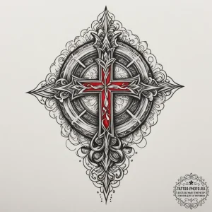 Tattoo design 'exit' symbol with a subtle doo... - эскиз тату (№1755161914_0, 14.08.2025 08:58) — tattoo-photo.ru