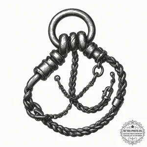 Shackles, tattoo drawing outline, on a clean... - эскиз тату (№1755162110_0, 14.08.2025 09:01) — tattoo-photo.ru