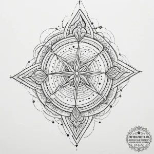 Tattoo design: a svarozhich integrated into a... - эскиз тату (№1755163098_0, 14.08.2025 09:18) — tattoo-photo.ru