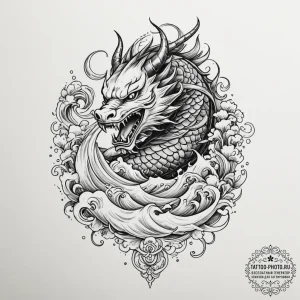 Tattoo sketch a stylized 'viking longship' fo... - эскиз тату (№1755163692_0, 14.08.2025 09:28) — tattoo-photo.ru