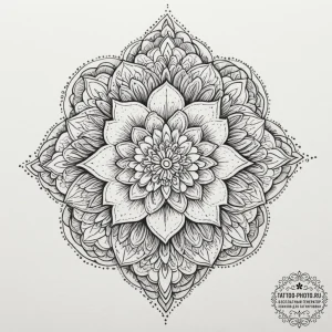Tattoo design a branch with multiple blossoms... - эскиз тату (№1755169028_0, 14.08.2025 10:57) — tattoo-photo.ru