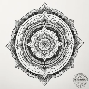 Tattoo design an abstract "flow state" where... - эскиз тату (№1755170213_0, 14.08.2025 11:16) — tattoo-photo.ru