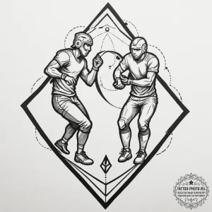 Tattoo sketch a glowing "player vs player" sy... - эскиз тату (№1755171809_0, 14.08.2025 11:43) — tattoo-photo.ru