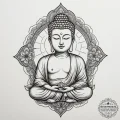 Buddha, tattoo drawing outline, on a clean wh... - эскиз тату (№1755172012_0, 14.08.2025 11:46) — tattoo-photo.ru