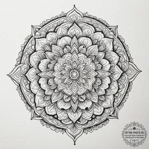 A mandala pattern (is there, but can be half-... - эскиз тату (№1755172611_0, 14.08.2025 11:56) — tattoo-photo.ru