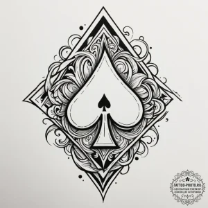 Spades card suit, tattoo sketch design, bold... - эскиз тату (№1755179833_0, 14.08.2025 13:57) — tattoo-photo.ru